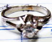 古いサイズ直し痕のある指輪のサイズ直しダイヤリングのサイズ直し　宝石工房ながお
