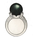 黒真珠リングオーダー　デザイン