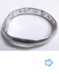 変形した指輪を溶かして　結婚指輪にします