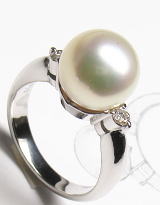 南洋白真珠の指輪　オーダーメイド　宝石工房ながお